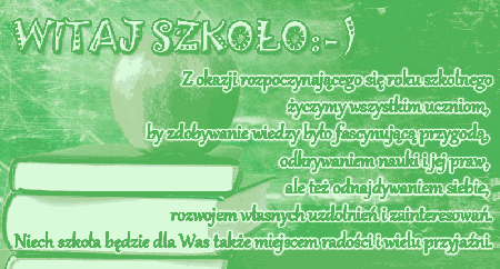 Jabłko położone na książkach z życzeniami z okazji rozpoczynającego roku szkolnego